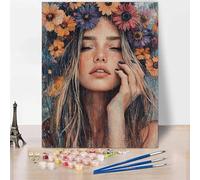 Figure Paint by Numbers for Adults, DIY Paint by Numbers Portraiture, Canvas Oil Painting Kit With 3 Paintbrushes, Acrylic Pigment Drawing Paintwork for Gifts for Women 28x38 Inch Without Frame -XY719