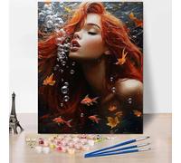 Figure Paint by Numbers for Adults, DIY Paint by Numbers Woman, Canvas Oil Painting Kit with 3 Paintbrushes, Acrylic Pigment Drawing Paintwork for Gifts for Women 28x38 Inch Without Frame -XY80N