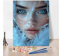 Figure Paint by Numbers for Adults, DIY Paint by Numbers Woman, Canvas Oil Painting Kit with 3 Paintbrushes, Acrylic Pigment Drawing Paintwork for Gifts for Women 20x26 Inch Without Frame -XY789