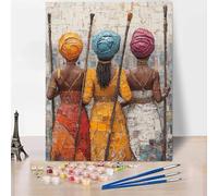 Figure Paint by Numbers for Adults, DIY Paint by Numbers Woman, Canvas Oil Painting Kit with 3 Paintbrushes, Acrylic Pigment Drawing Paintwork for Gifts for Women 28x38 Inch Without Frame -XY53A