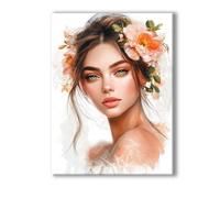 Figure Paint by Numbers for Adults with Frame 90x120cm, Flower Painting by Numbers on Canvas 36x48 Inch, DIY 5D Paint by Number Kits with 3 Brush and Acrylic, Home Wall Decor, Gifts for Women 0R-667