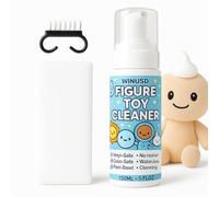 Figure & Plush Toy Cleaner - 5oz Foam Spray for Stuffed Animals & Soft Dolls with Brush & Cloth | No Rinse, Zero Residue, Color-Safe| Safe for Delicate Fabrics & Pets, Christmas Gifts for Plush Lovers