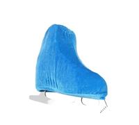 Figure Skate Boot Covers Winter Thick Velvet Ice Skating Shoe Dirty Elastic Guard Equipment(M lake blue)