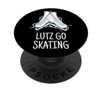 Figure Skater Gift LUTZ Go Skating Funny PopSockets Adhesive PopGrip