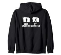 Figure Skater Your Daughter My Daughter Funny Ice Skating Zip Hoodie