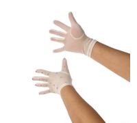 Figure Skating Gloves Women High Elastic Mesh Rhinestone | High-elastic mesh, snug fit various hand shapes, 8cm middle finger, one size fits most women girls