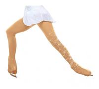 Figure Skating Tights Rhinestones Ice Skate Tights Tan Crystal Figure for Girls Women Skating Ballet Dance