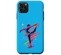 Figure Skating Winter Ice Sport Retro Glam Glitchy Art Case for iPhone 11 Pro Max