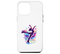 Figure Skating Winter Ice Sport Retro Glam Glitchy Art Case for iPhone 12 Pro Max