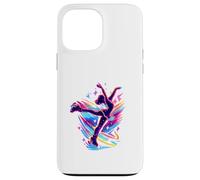 Figure Skating Winter Ice Sport Retro Glam Glitchy Art Case for iPhone 13 Pro Max