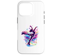 Figure Skating Winter Ice Sport Retro Glam Glitchy Art Case for iPhone 16 Pro