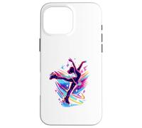 Figure Skating Winter Ice Sport Retro Glam Glitchy Art Case for iPhone 16 Pro Max