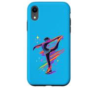 Figure Skating Winter Ice Sport Retro Glam Glitchy Art Case for iPhone XR