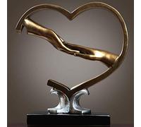 Figure Statue Ornament Creative Heart Shape Handshake Sculpture Tabletop Home Decoration Handmade Premium Gifts,D