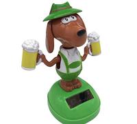 Figure Toy - Solar Eco Friendly Carbblehead, 4.33 x 1.97 x 1.97 Inches Solar Power Dancer | Funny Swing Animal Dancer Dance Figure, Solar Dancing Dog with Beer for Home Use
