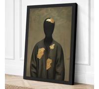 Figure with Eagle Spirit Canvas Wall Art Print 18x12 Inch (46 x 30 cm)