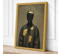 Figure with Eagle Spirit Canvas Wall Art Print 18x12 Inch (46 x 30 cm)