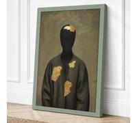 Figure with Eagle Spirit Canvas Wall Art Print 24x16 Inch (61 x 41 cm)