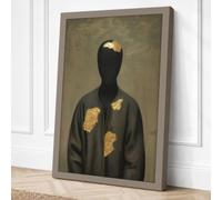 Figure with Eagle Spirit Canvas Wall Art Print 30x20 Inch (76 x 51 cm)