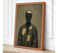 Figure with Eagle Spirit Canvas Wall Art Print 36x24 Inch (91 x 61 cm)