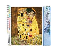 Figured'Art Paint by Numbers for Adults The Kiss 40x50cm - Craft Art Painting DIY Kit Rolled Canvas Without Frame