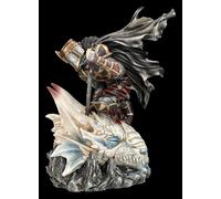 Figuren Shop GmbH Crusader Figurine - St George's Last Sacrifice - Hand Painted Fantasy Decoration (34cm) - Tales of Aurelion Collection - Gift Idea for Dragons & Fantasy Fans