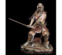 Figuren Shop GmbH SAMURAI WARRIOR FIGURE WITH SWORD Veronese Bronze Look Deco