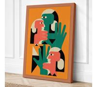 Figures Among Foliage Canvas Wall Art Print 18x12 Inch