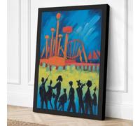 Figures at the Factory Canvas Wall Art Print 24x16 Inch