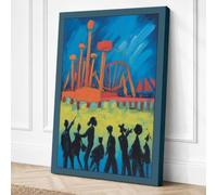 Figures at the Factory Modern Canvas Wall Art Print 18x12 Inch (46 x 30 cm)