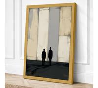 Figures Before Stone Canvas Wall Art Print 30x20 Inch