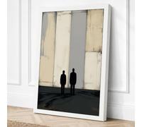 Figures Before Stone Canvas Wall Art Print 30x20 Inch
