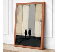 Figures Before Stone Canvas Wall Art Print 30x20 Inch (76 x 51 cm)