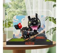 Figures Display Box for LE-GO 10375 for How to Trrain Your Dragoon Toothlless Acrylic Storage Box Dustproof Transparent Box Custom Display Case Storage Box (No Model) (One-piece)