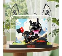Figures Display Box for LE-GO 10375 for How to Trrain Your Dragoon Toothlless Acrylic Storage Box Dustproof Transparent Box Custom Display Case Storage Box (No Model) (One-piece+shape)
