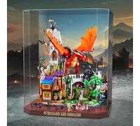 Figures Display Box for LE-GO for 21348 for Dungeons & Dr-agons Red Dr-agon's Tale Acrylic Dustproof Transparent Custom Display Case (No Model) (One-piece (no patchwork))