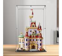 Figures Display Box for LE-GO for 43263 Beauty and the Beasst Acrylic Storage Box Dustproof Transparent Box Custom Display Case Storage Box (No Model) (black base)