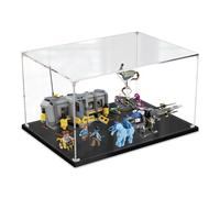 Figures Display Box for LE-GO for 75573 Ava-tar Float-ing Mountains Acrylic Dustproof Transparent Custom Display Case (No Model) (black+2mm)