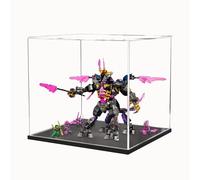 Figures Display Box for LEGO 71772 for NIN-JAGO The Cry-stal King Acrylic Dustproof Transparent Custom Display Case (No Model) (black+3mm)