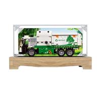 Figures Display Box for LEGO for 42167 for Ma-ck L-R Electriic Müllwaagen Acrylic Dustproof Transparent Custom Display Case (No Model) (log+background)