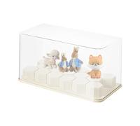 Figures Display Case - Clear Storage for Collectibles, with Removable Cube Stand Design Transparent Box for Miniature Collection Shelf Corner Display