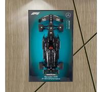 Figures Display Wall Mount for LEGO for 42171 Mercds F1 W-1-4 E Model Wall Mounting Bracket Decoration (No Model) (A)