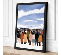 Figures Facing Landscape Canvas Wall Art Print 18x12 Inch (46 x 30 cm)