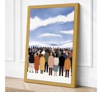 Figures Facing Landscape Canvas Wall Art Print 30x20 Inch