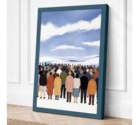 Figures Facing Landscape Canvas Wall Art Print 30x20 Inch