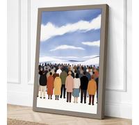 Figures Facing Landscape Canvas Wall Art Print 36x24 Inch (91 x 61 cm)