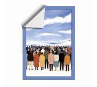 Figures Facing Landscape Modern Unframed Wall Art Print A3 (42×29.7cm), Wall Decor for Living Room, Bedroom, Office & Home, Art Gift