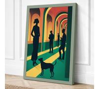 Figures in the Archway Canvas Wall Art Print 30x20 Inch