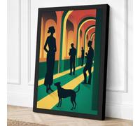 Figures in the Archway Modern Canvas Wall Art Print 30x20 Inch (76 x 51 cm)