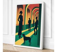 Figures in the Archway Modern Canvas Wall Art Print 30x20 Inch (76 x 51 cm)